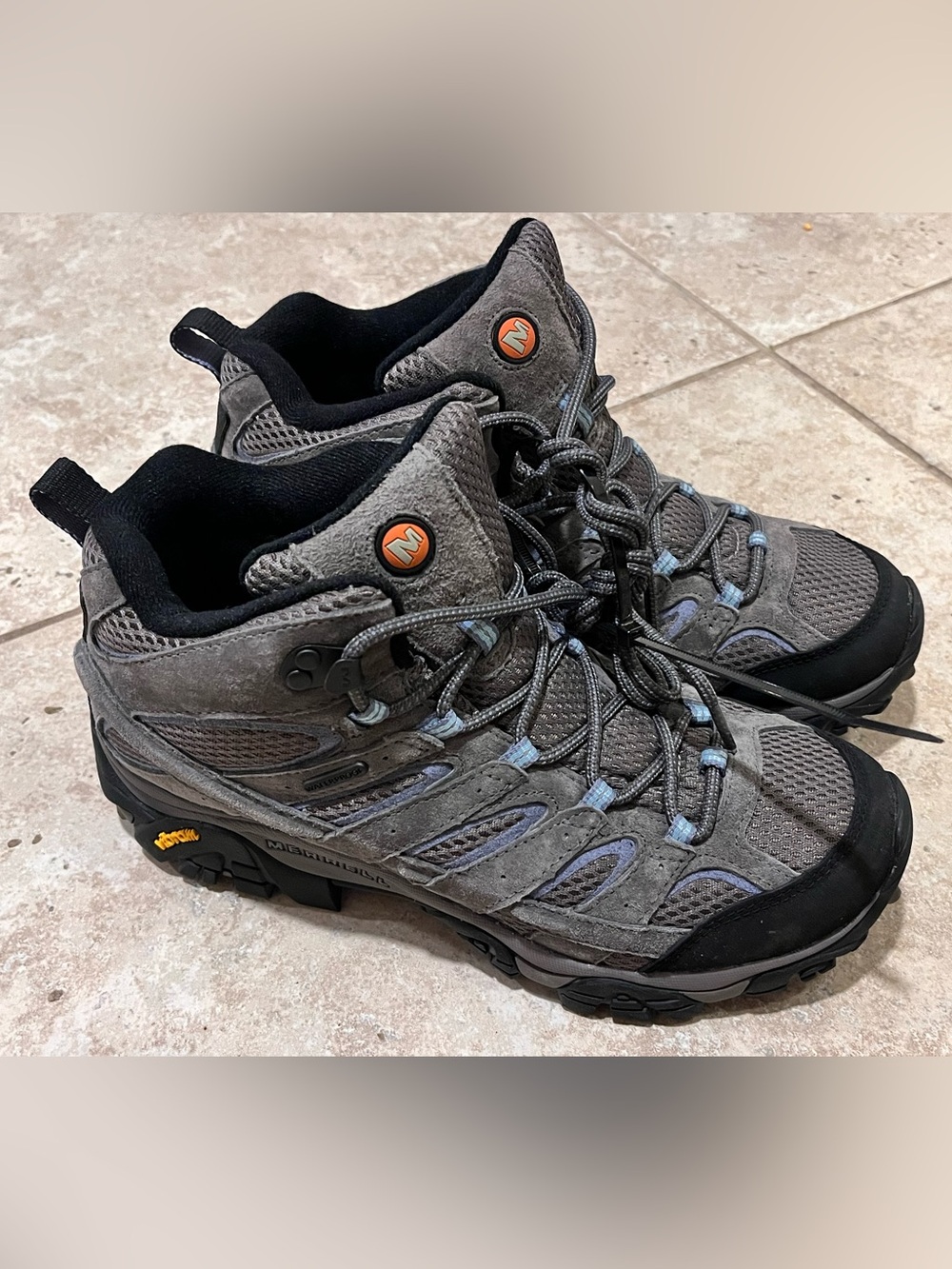 Merrell Moab 2 Mid Gray Waterproof Leather Hiking Boots Shoes J06054 NEW NWOB
